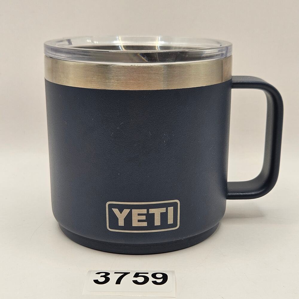 YETI U-LINE 14oz RAMBLER STAINLESS STEEL INSULATED MUG NAVY